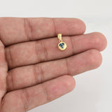 Dije Ojo Turco Corazon 0.55g / 1/2 in Oro Amarillo 18K