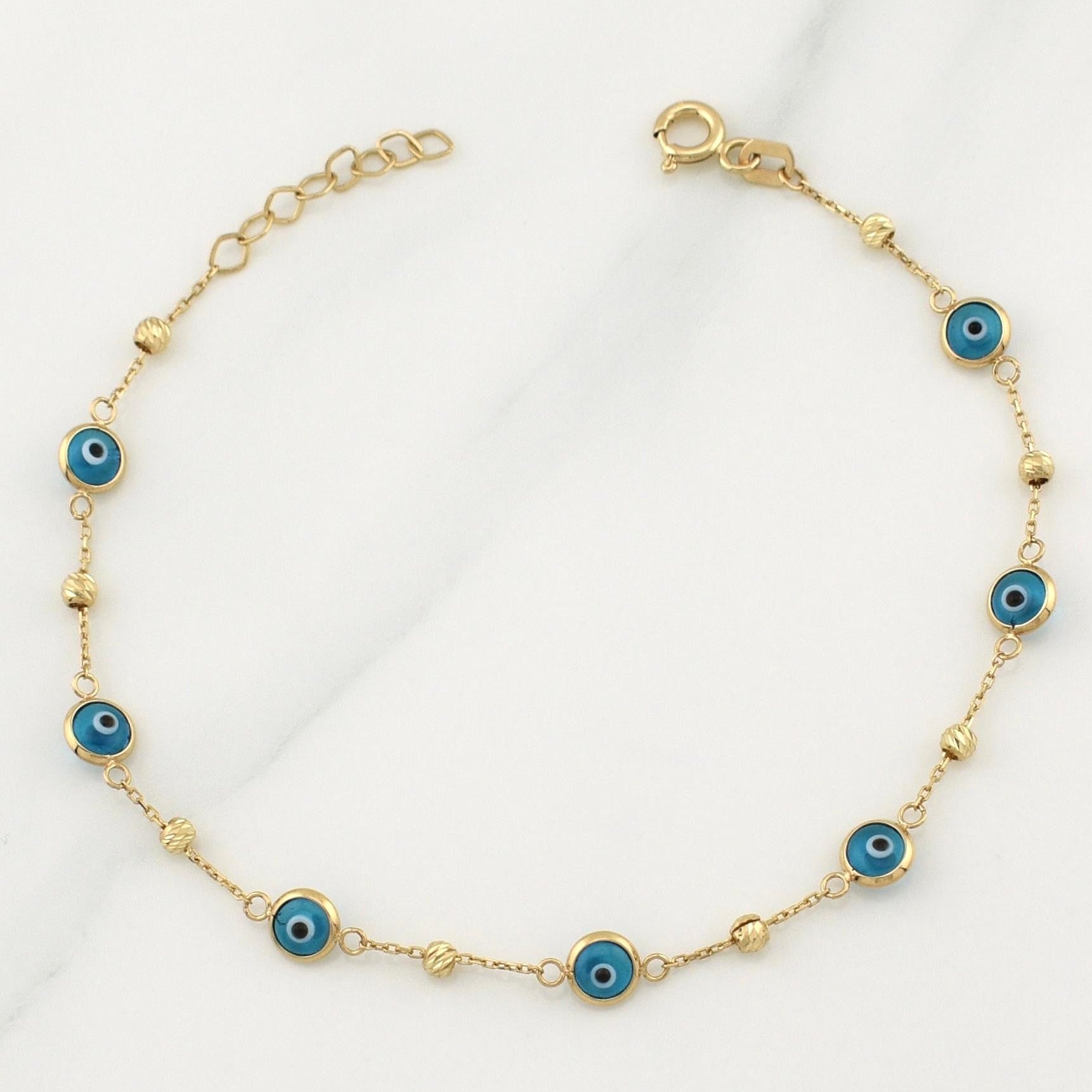 Pulso Ojo Turco 1.9g / 7 1/2 in / 5.1mm Oro Amarillo 18K