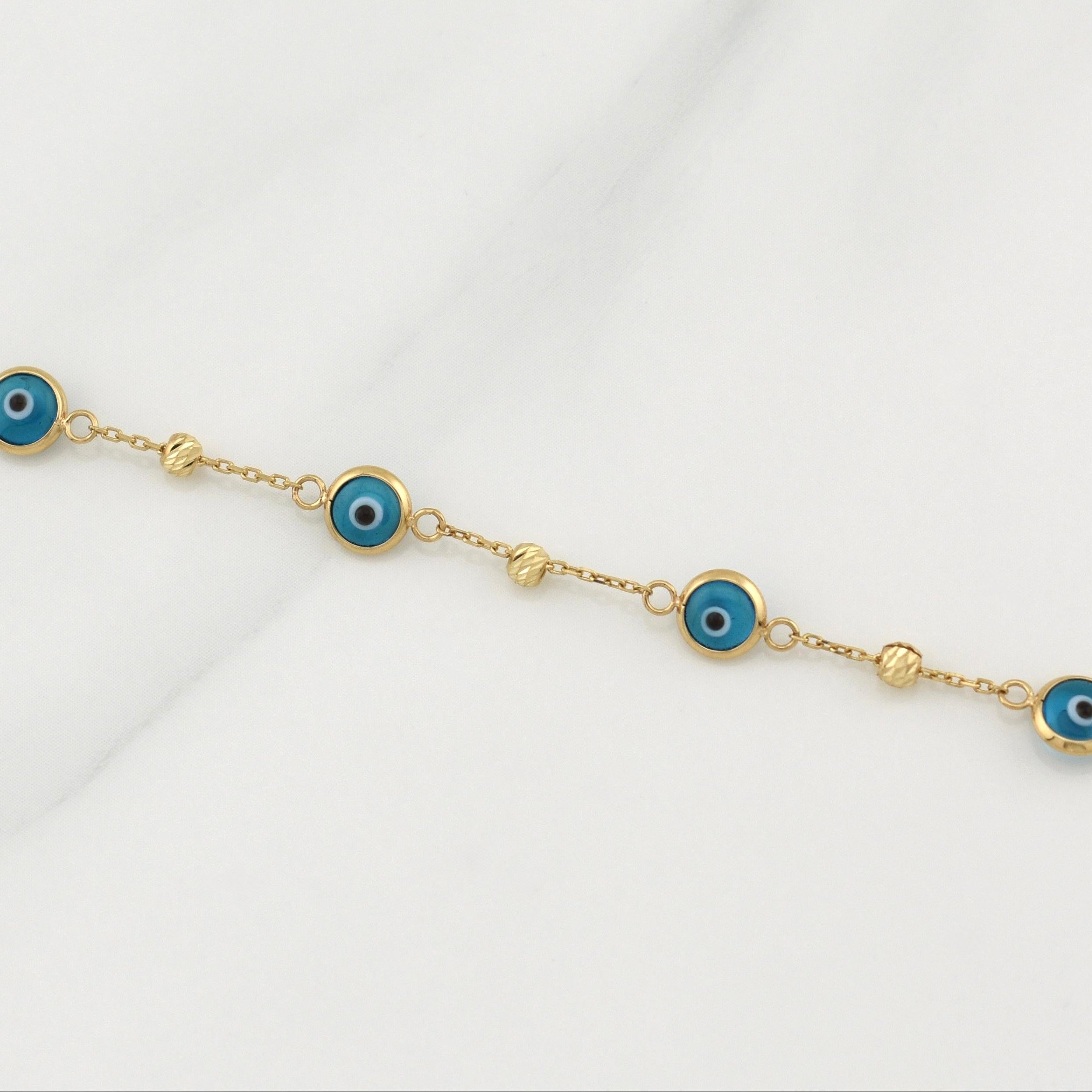 Pulso Ojo Turco 1.9g / 7 1/2 in / 5.1mm Oro Amarillo 18K