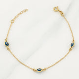 Pulso Ojo Turco 1.55g / 7 1/4 in / 5mm Oro Amarillo 18K