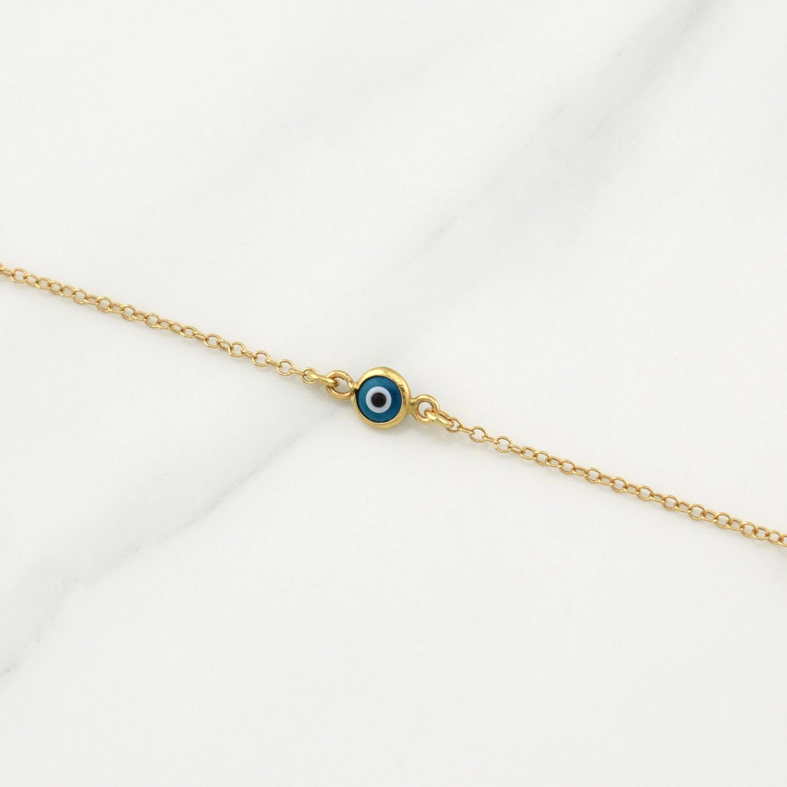 Pulso Ojo Turco 1.5g / 7 in / 5mm Oro Amarillo 18K