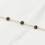 Pulso Ojo Turco 2.25g / 7 3/4 in / 5mm Oro Amarillo 18K
