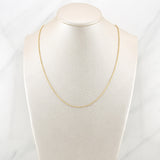 Cadena Militar 1.95g / 16 in / 0.95mm Oro Amarillo 18K