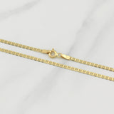 Cadena Escalera Plana 3.35g / 20 in / 2mm Oro Amarillo 18K
