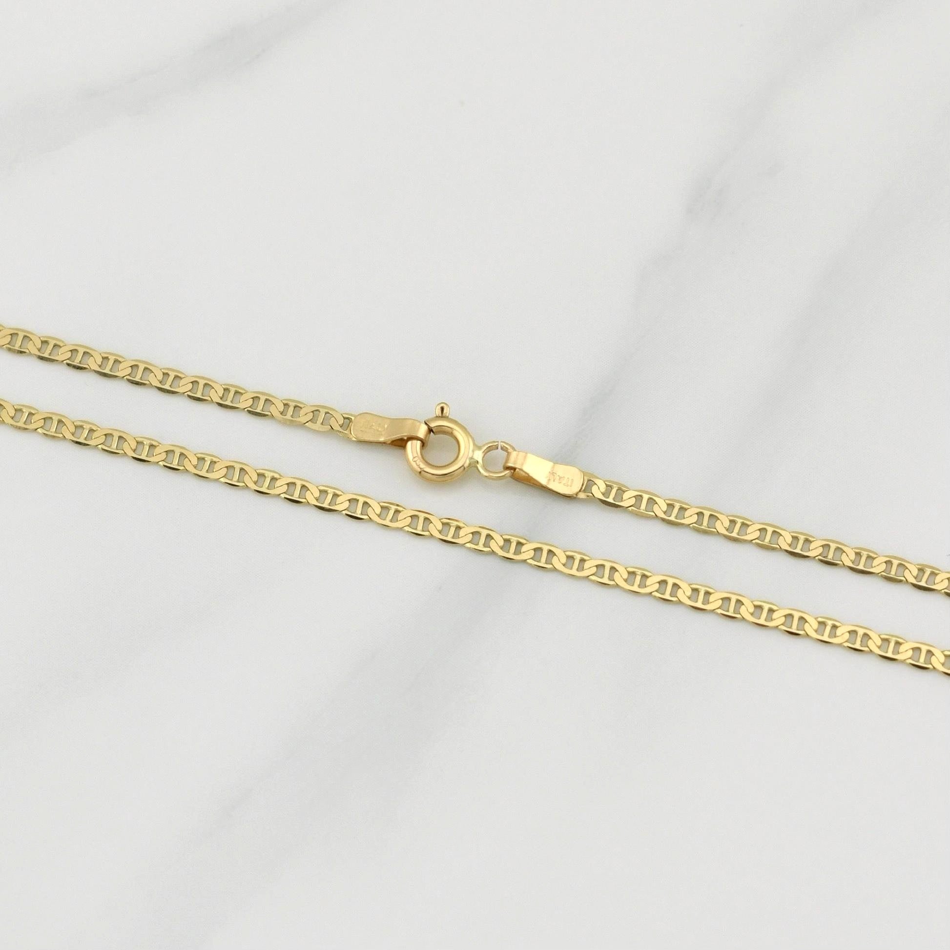 Cadena Escalera Plana 4.45g / 24 in / 2mm Oro Amarillo 18K