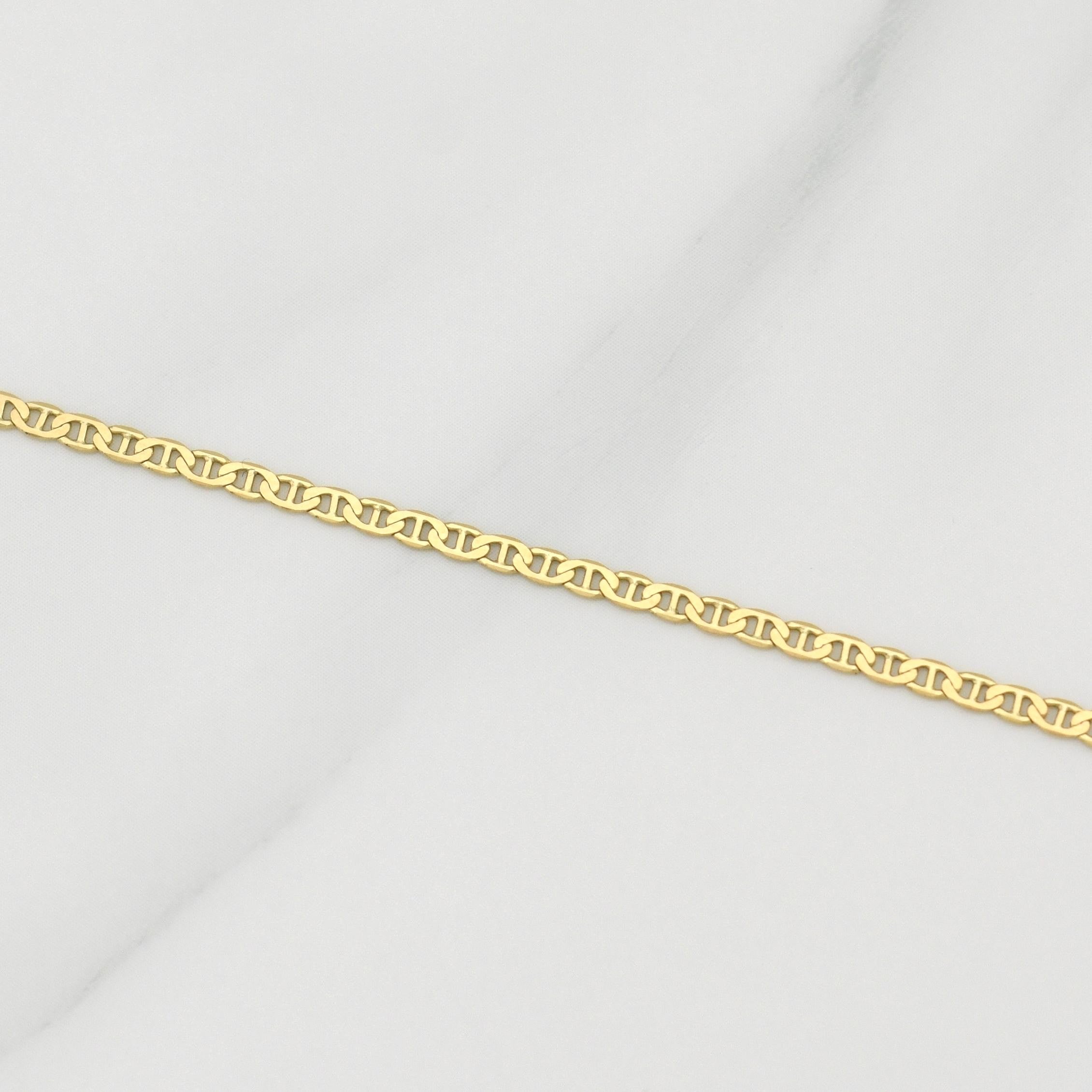 Cadena Escalera Plana 3.8g / 20 in / 2mm Oro Amarillo 18K