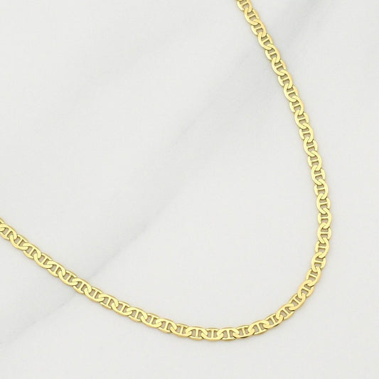 Cadena Escalera Plana 3.8g / 20 in / 2mm Oro Amarillo 18K