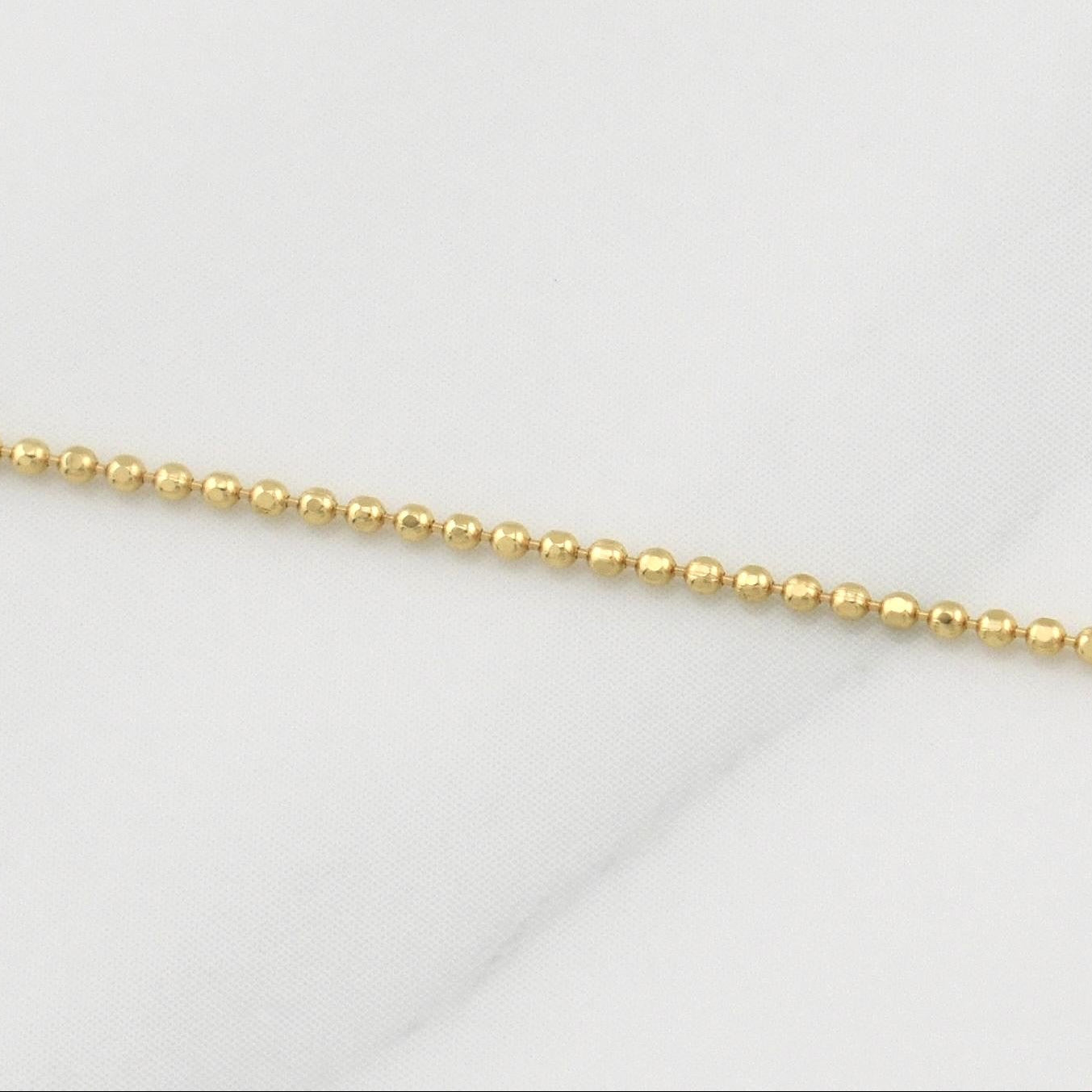 Cadena Militar 2.15g / 18 in / 0.95mm Oro Amarillo 18K