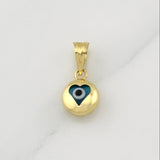 Dije Ojo Turco Corazon 0.55g / 1/2 in Oro Amarillo 18K
