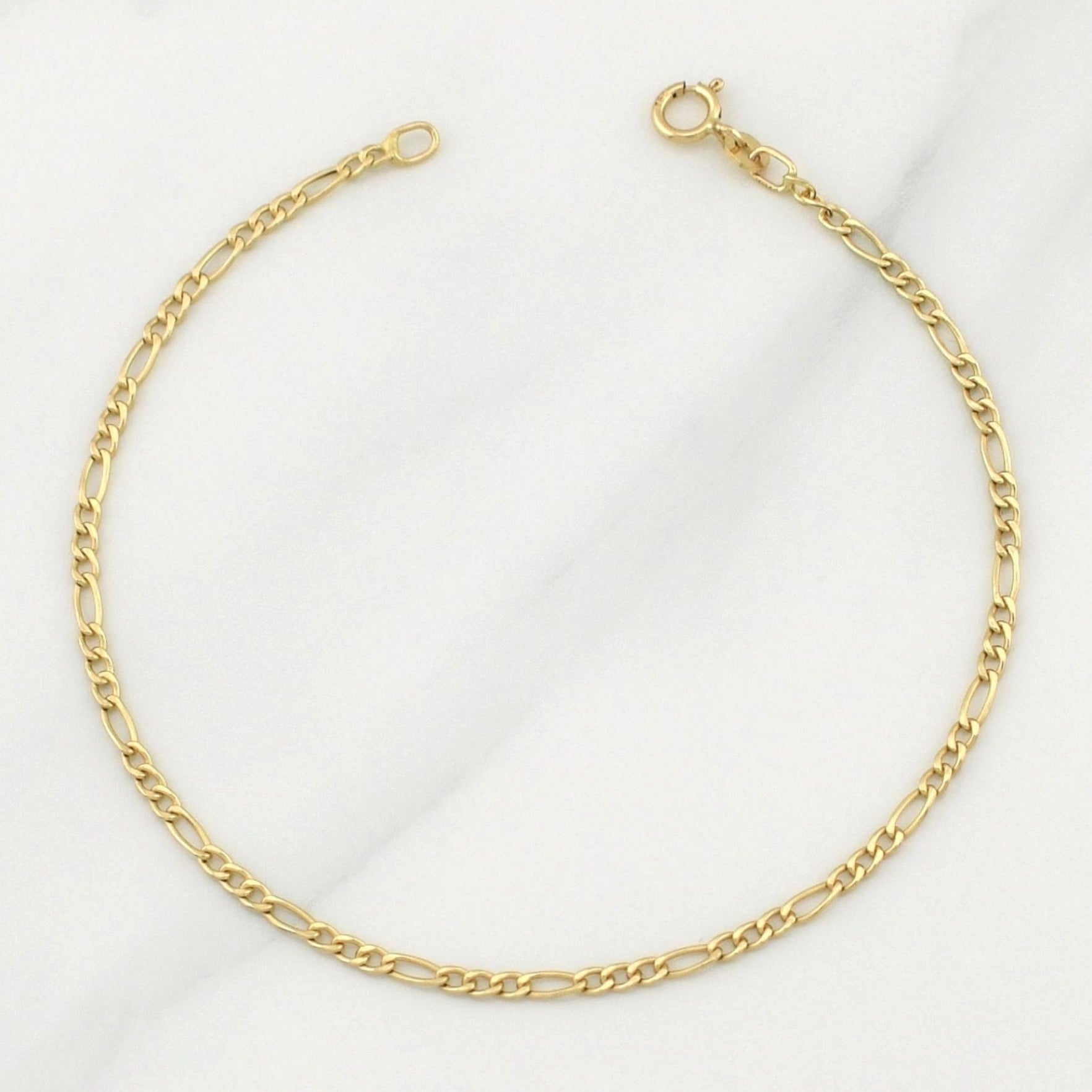 Pulso Figaro 0.65g / 7 1/2 in / 1.9mm Oro Amarillo 18K