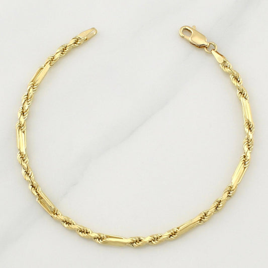 Pulso Lazo Especial 4.4g / 7 in / 3mm Oro Amarillo 18K