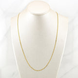 Cadena Escalera Plana 4.3g / 24 in / 2mm Oro Amarillo 18K
