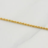 Rope Bracelet 0.8g / 7 1/2 in / 1.65mm Yellow Gold 18K