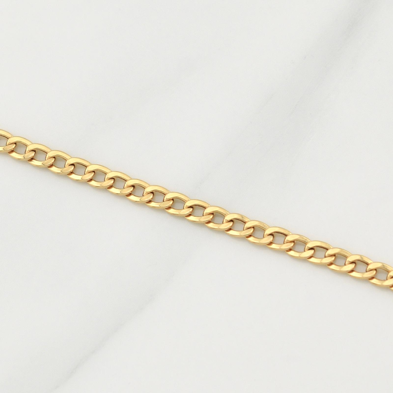 Cadena Cubana 7.05g / 24 in / 4.3mm Oro Amarillo 18K