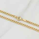Cadena Cubana 7.1g / 24 in / 4.2mm Oro Amarillo 18K
