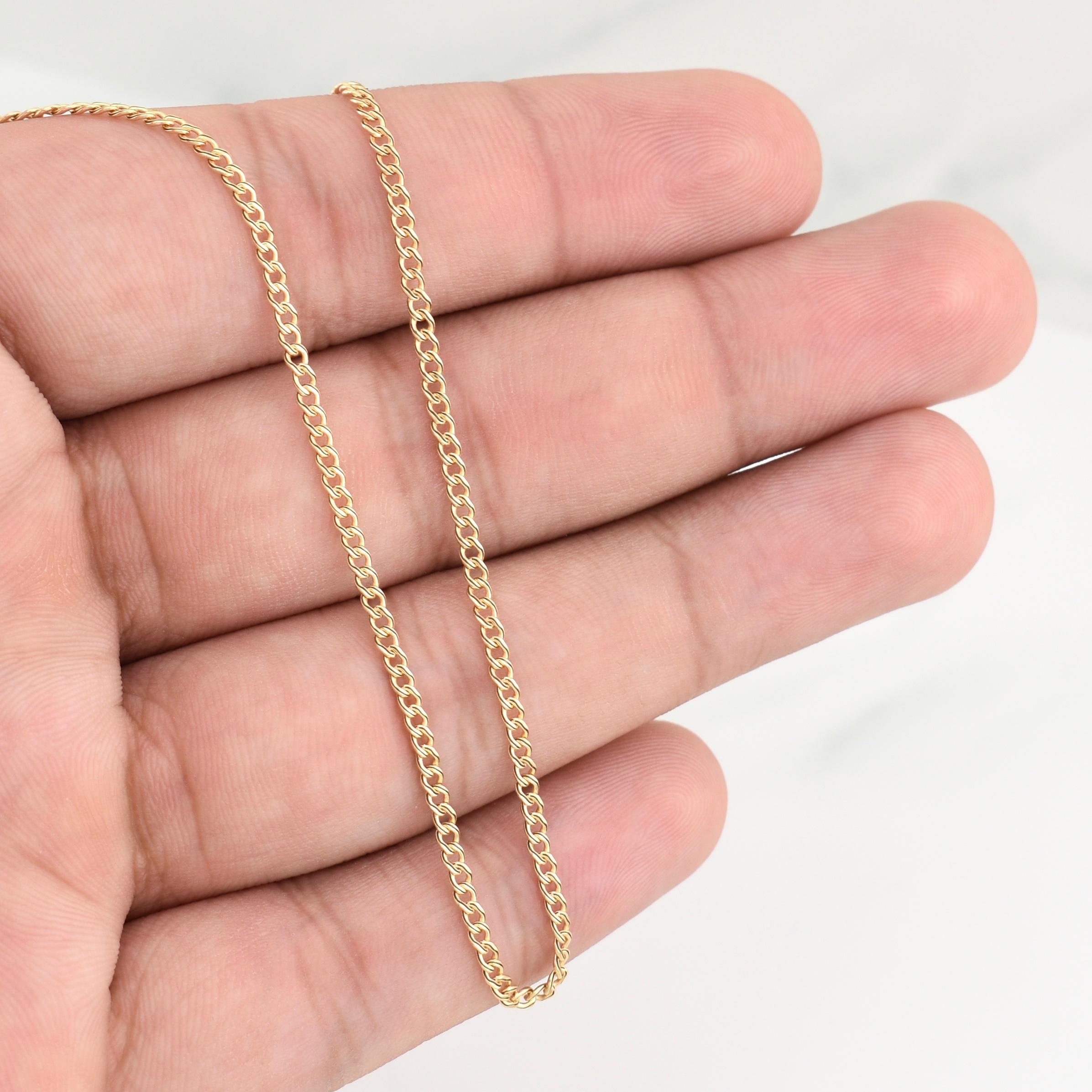 Cadena Cubana 2.1g / 24 in / 2mm Oro Amarillo 18K