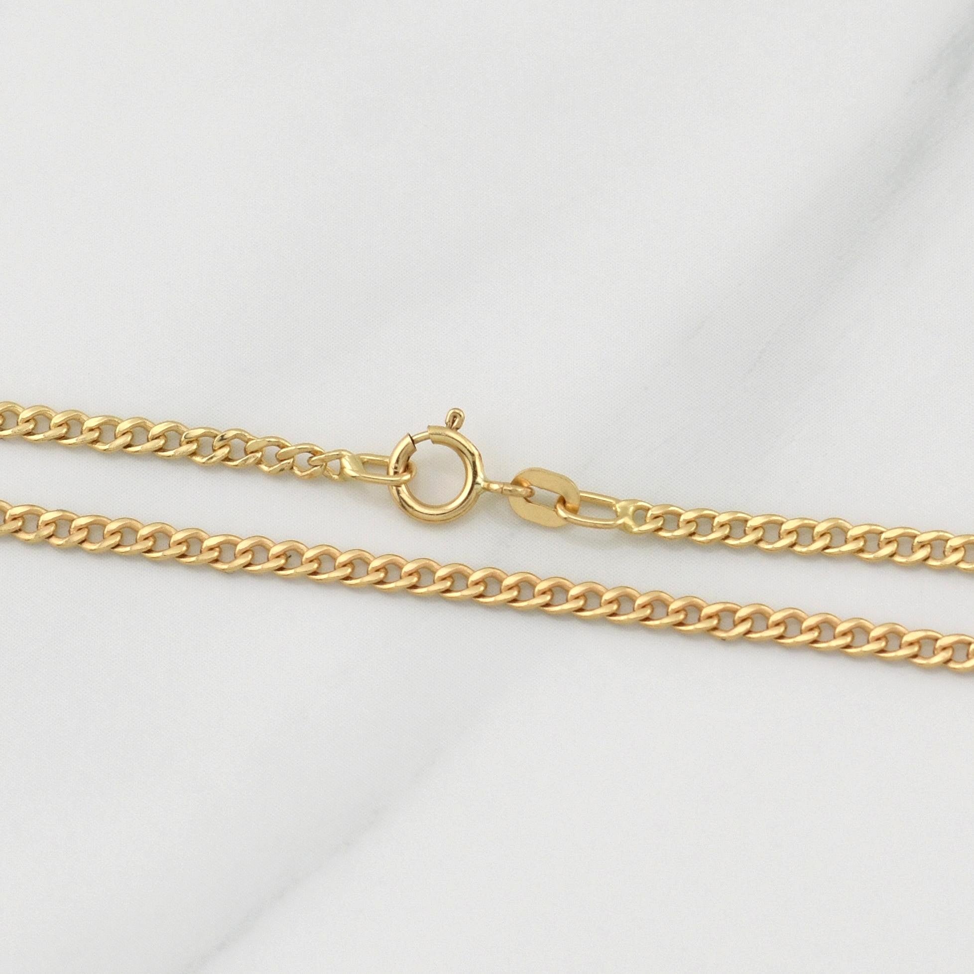 Cadena Cubana 2.1g / 24 in / 2mm Oro Amarillo 18K