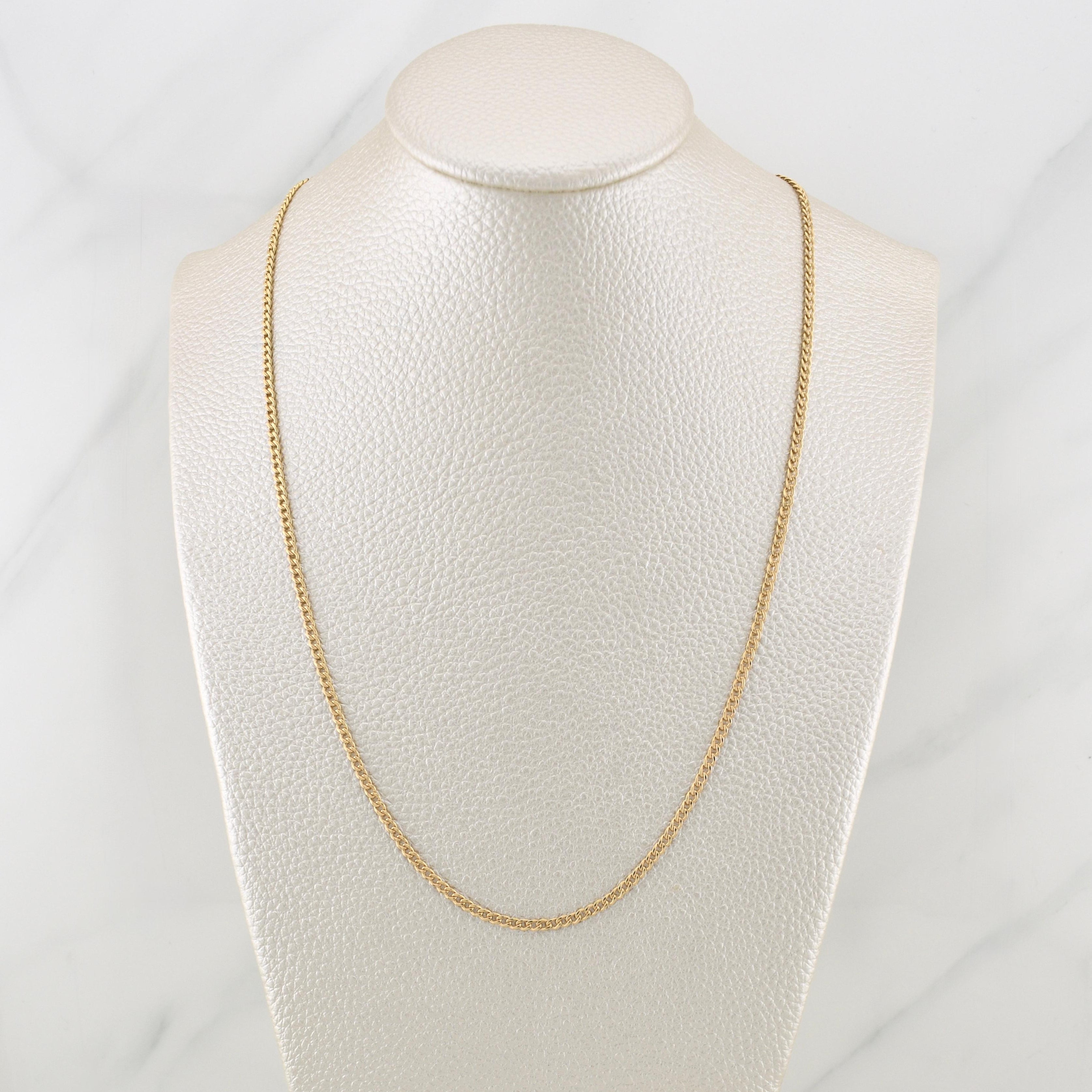 Cadena Cubana 2.1g / 24 in / 2mm Oro Amarillo 18K