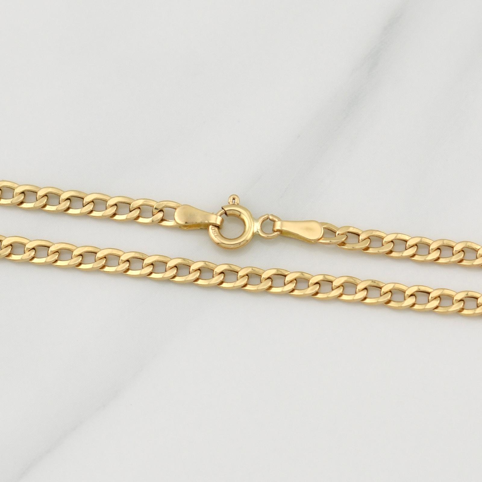 Cadena Cubana 4g / 24 in / 3mm Oro Amarillo 18K