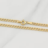 Cadena Cubana 4.05g / 24 in / 3mm Oro Amarillo 18K
