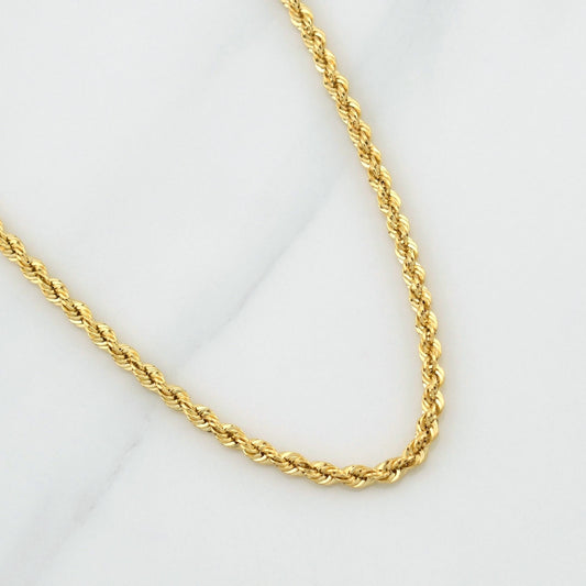 Rope Chain 5.25g / 24 in / 2.75mm Yellow Gold 18K