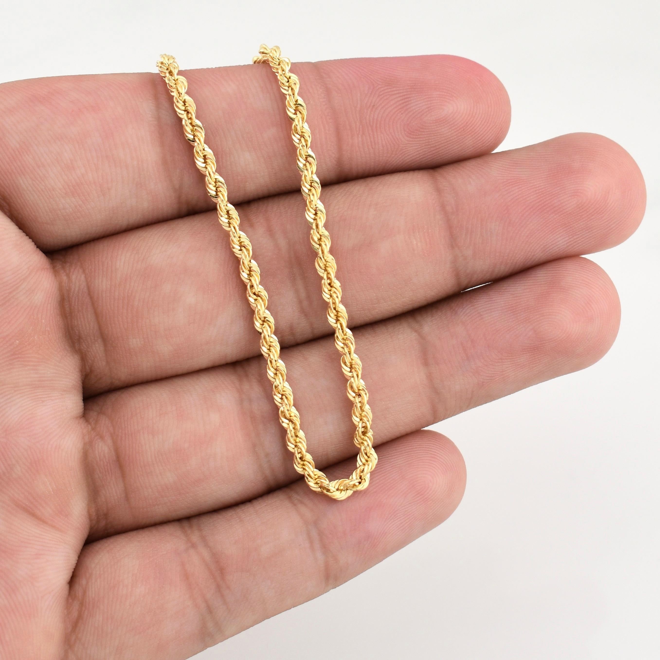 Rope Chain 5.25g / 24 in / 2.75mm Yellow Gold 18K