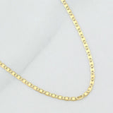Cadena Escalera Plana 1.3g / 16 in / 1.35mm Oro Amarillo 18K