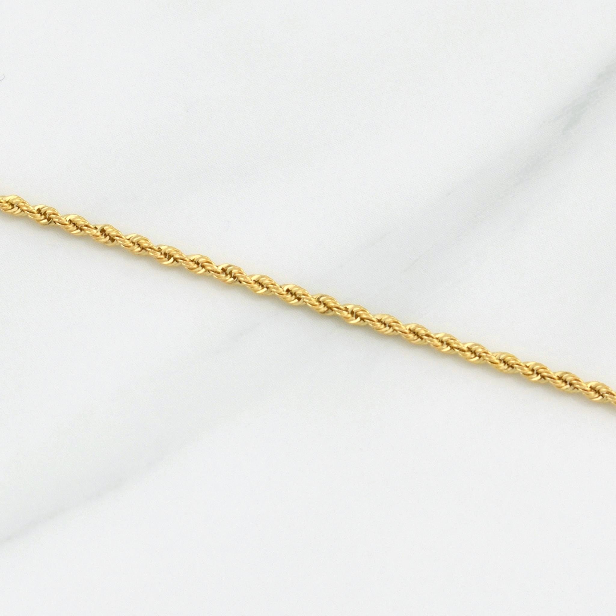 Rope Chain 1.8g / 20 in / 1.65mm Yellow Gold 18K