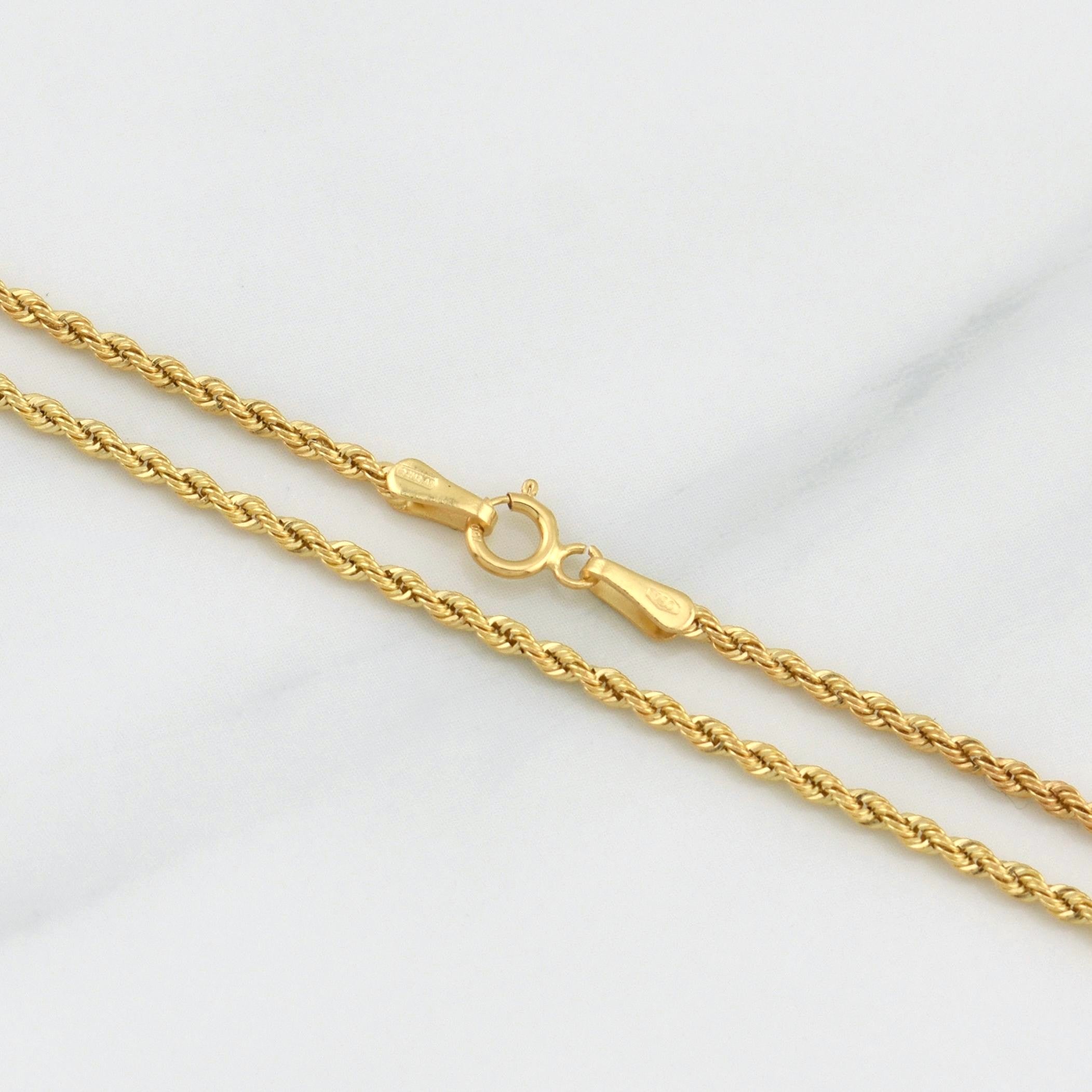 Rope Chain 2.2g / 24 in / 1.65mm Yellow Gold 18K