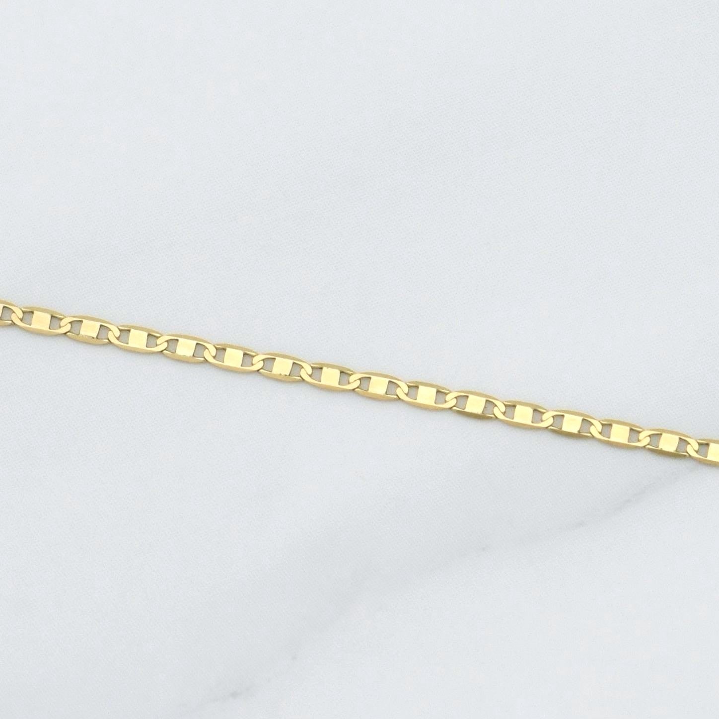Cadena Escalera Plana 1.6g / 16 in / 1.4mm Oro Amarillo 18K