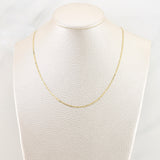 Cadena Escalera Plana 1.4g / 18 in / 1.35mm Oro Amarillo 18K