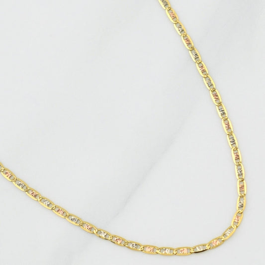 Cadena Escalera Plana 1.7g / 16 in / 1.5mm Tres Oros 18K