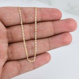 Cadena Escalera Plana 1.95g / 20 in / 1.5mm Tres Oros 18K