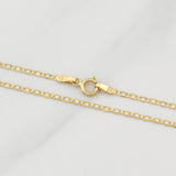 Cadena Escalera Plana 1.4g / 18 in / 1.3mm Tres Oros 18K