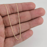 Cadena Escalera Plana 1.4g / 18 in / 1.3mm Tres Oros 18K