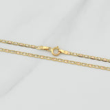 Cadena Escalera Plana 1.8g / 18 in / 1.5mm Tres Oros 18K