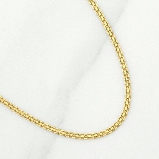Cadena China 2g / 16 in / 1.5mm Oro Amarillo 18K