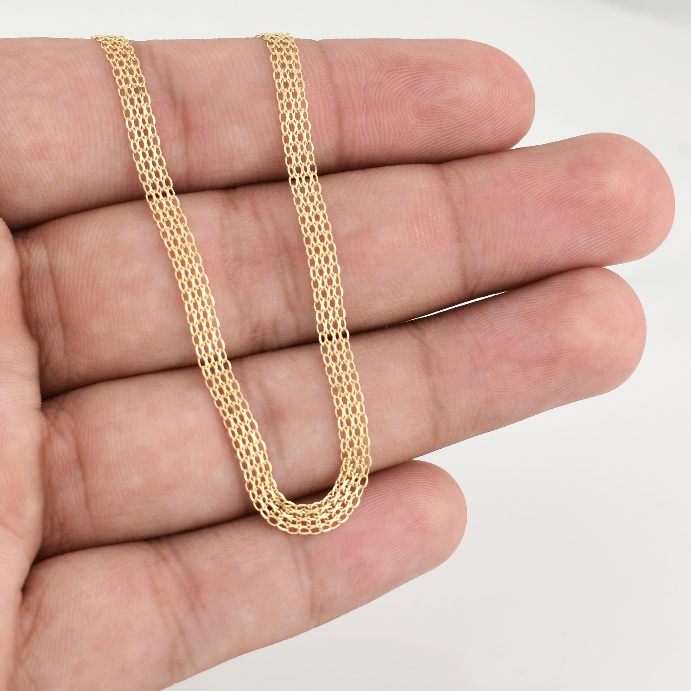 Cadena China 5g / 20 in / 3.75mm Oro Amarillo 18K