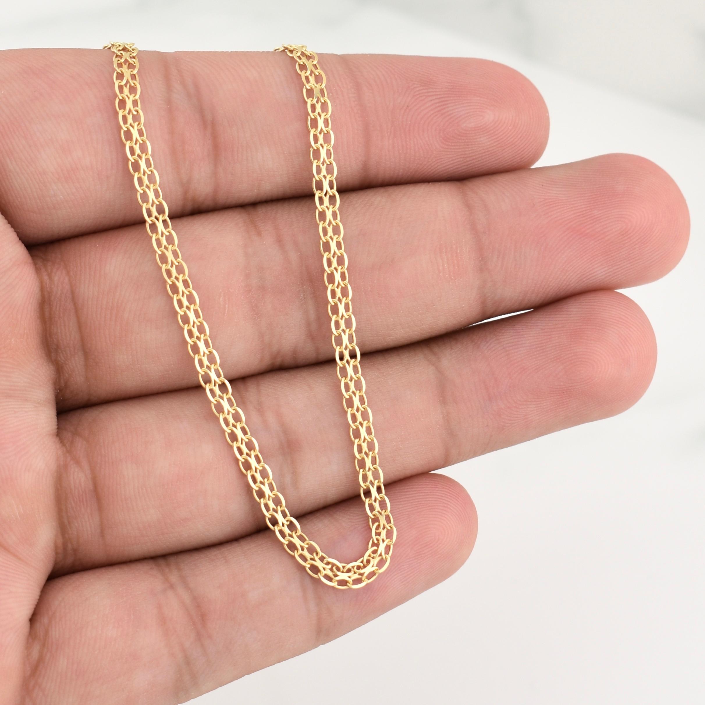 Cadena China 7g / 24 in / 3mm Oro Amarillo 18K