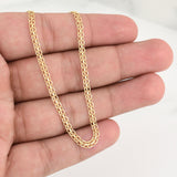 Cadena China 7g / 24 in / 3mm Oro Amarillo 18K