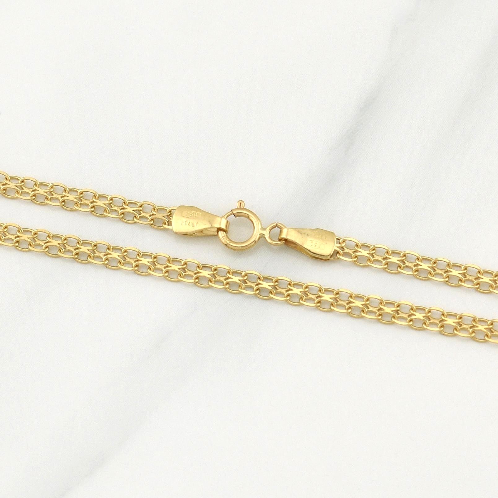 Cadena China 7g / 24 in / 3mm Oro Amarillo 18K