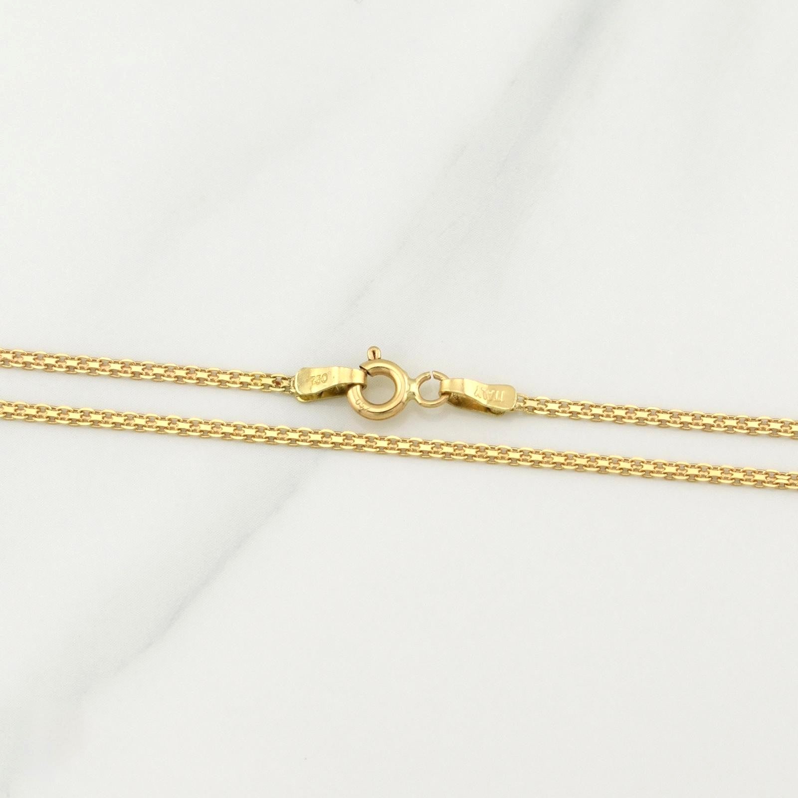 Bismark Chain 2.25g / 18 in / 1.5mm 18K Yellow Gold
