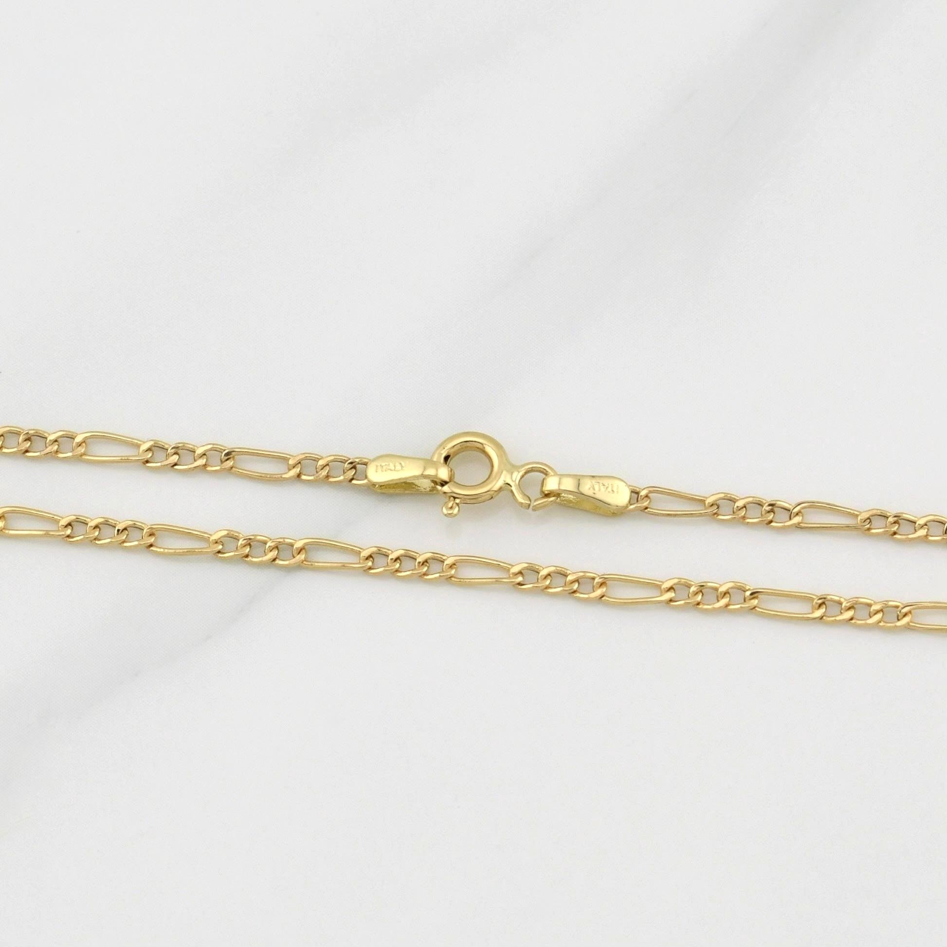 Cadena Figaro 2.2g / 20 in / 2mm Oro Amarillo 18K