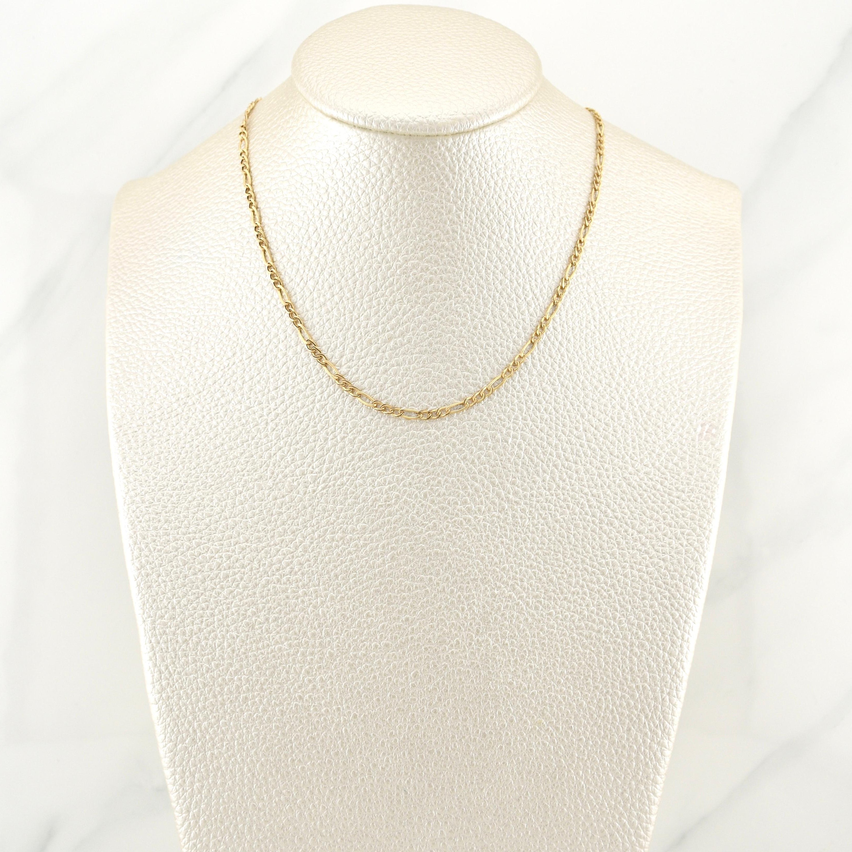 Figaro Chain 1.25g / 16 in / 1.9mm Yellow Gold 18K