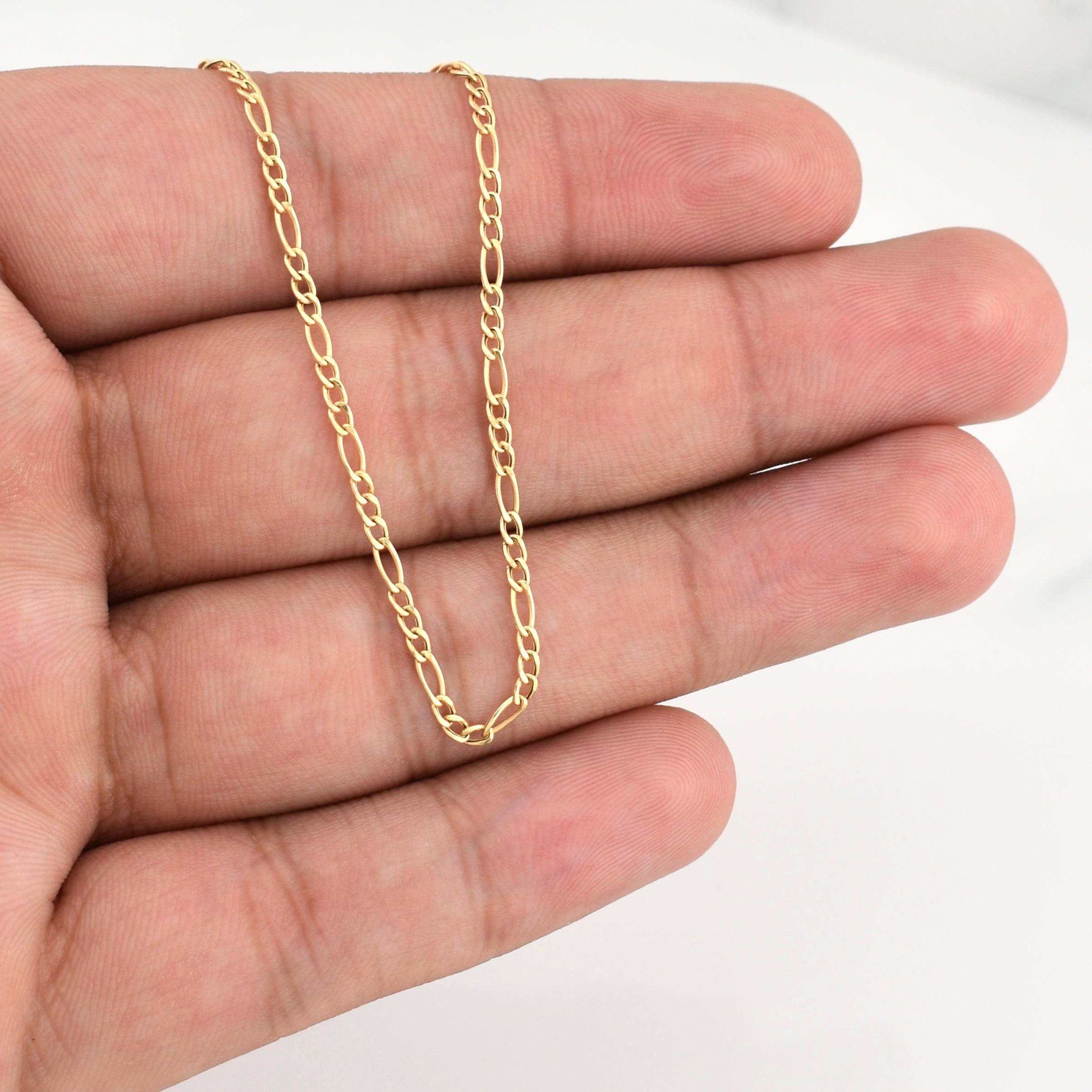 Cadena Figaro 2.8g / 24 in / 2.7mm Oro Amarillo 18K