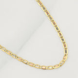 Cadena Escalera Plana 1.4g / 18 in / 1.3mm Tres Oros 18K