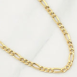 Cadena Figaro 4.1g / 24 in / 3.5mm Oro Amarillo 18K