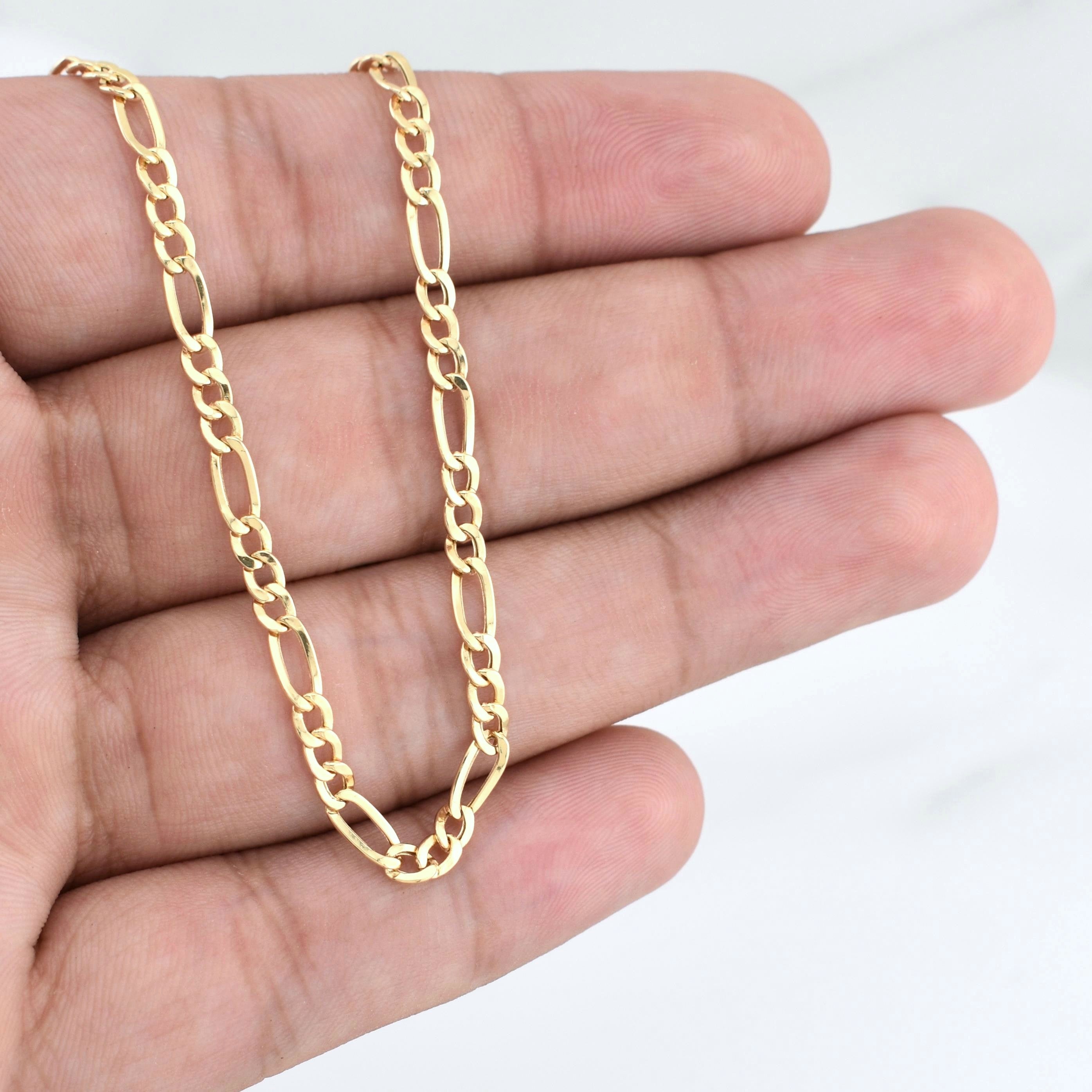 Cadena Figaro 3.65g / 20 in / 3.5mm Oro Amarillo 18K
