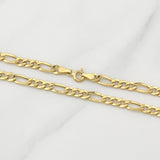 Cadena Figaro 6.65g / 24 in / 4.7mm Oro Amarillo 18K