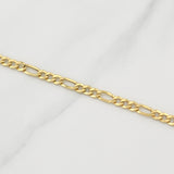 Cadena Figaro 6.65g / 24 in / 4.6mm Oro Amarillo 18K